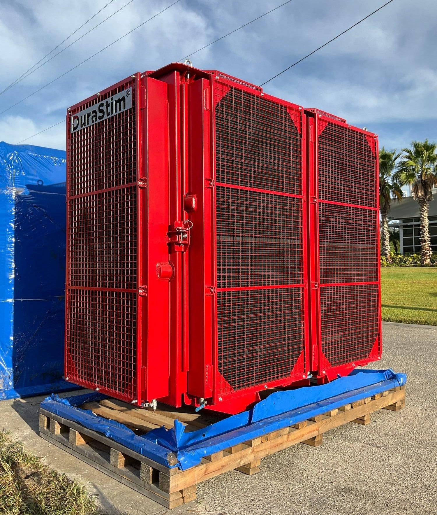 New / Unused Oil Cooler Radiator, 1.5 MW to 2.2 MW, Bar and Plate, 2 of 50 hp Motors with Fans, Hydraulic Cooler, Durastim, Diesel Brand, Frac Frack Cooling, DSII-19-01-090