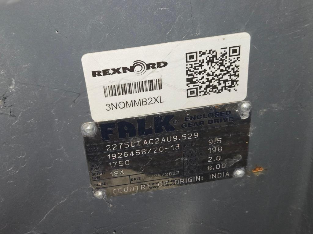 Falk Gear Drive For Cooling Tower, Matches With 150 HP WEG Motor (New / Unused), 2275CTAC2AU9-529 Year 2022 Type CTA 198hp Cooling Tower Enclosed Gear Drive. Ratio 9.5:1, Oil Capacity 8 Gallons. Input 1750rpm/Output184rpm, Texas