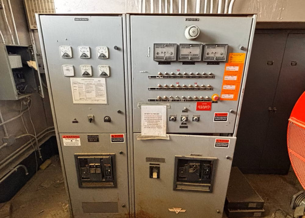 1,750 kW Standby or 1,575 kW Continuous, Waukesha P9390GSI Natural Gas Generator Set, Low Hours (< 1,000), 480Y / 277 Volts, 1,200 RPM, Enclosure, Catalyst, Radiator, 1994