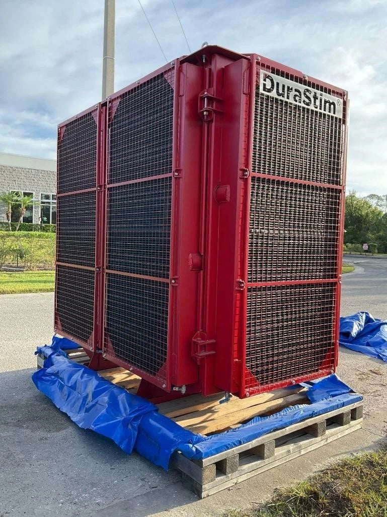 New / Unused Oil Cooler Radiator, 1.5 MW to 2.2 MW, Bar and Plate, 2 of 50 hp Motors with Fans, Hydraulic Cooler, Durastim, Diesel Brand, Frac Frack Cooling, DSII-19-01-090