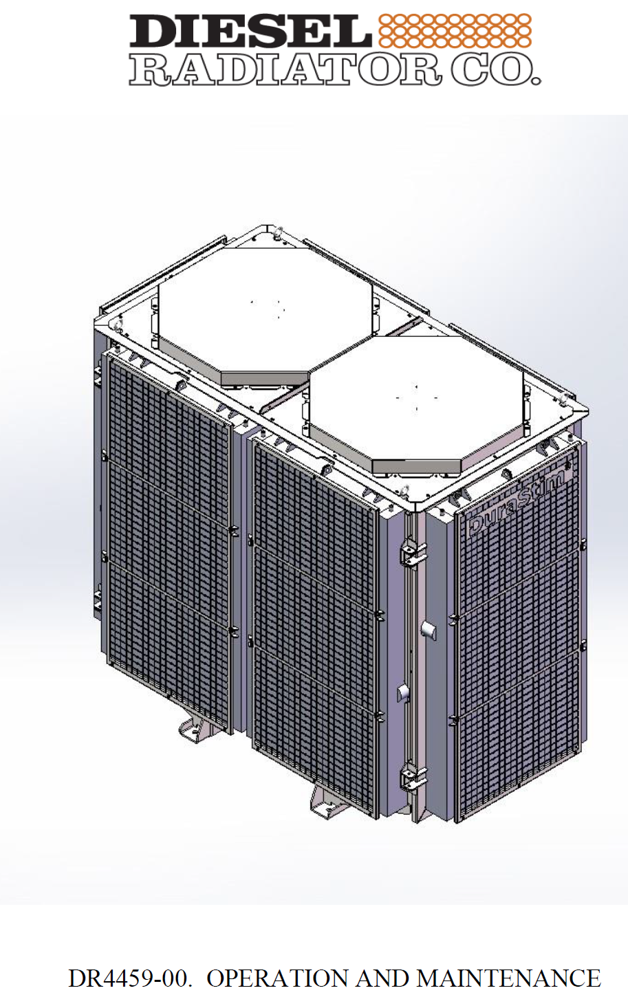 New / Unused Oil Cooler Radiator, 1.5 MW to 2.2 MW, Bar and Plate, 2 of 50 hp Motors with Fans, Hydraulic Cooler, Durastim, Diesel Brand, Frac Frack Cooling, DSII-19-01-090