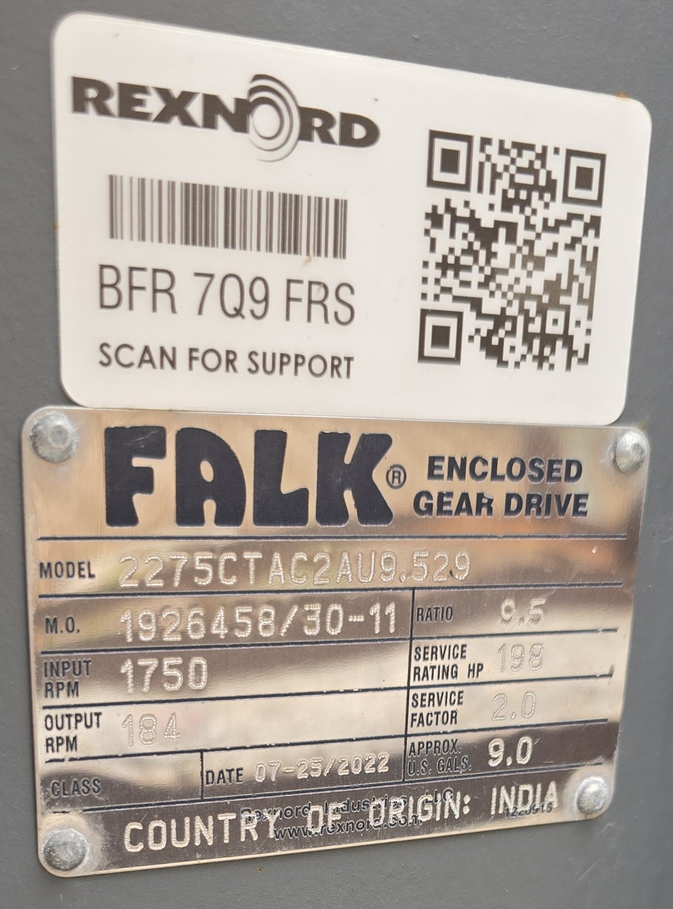 NEW Falk / Rexnord CT-Series Gear Drive (Model 2275CTAC2AU9.529) – 198 HP, 9.5 Ratio