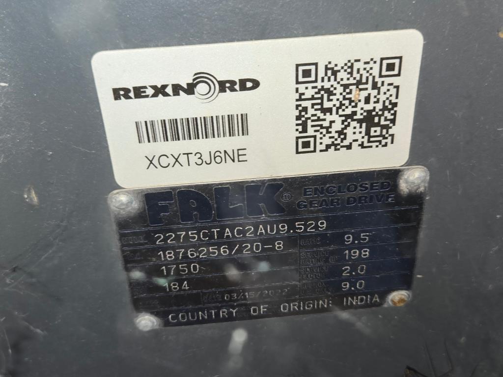 Falk Gear Drive For Cooling Tower, Matches With 150 HP WEG Motor (New / Unused), 2275CTAC2AU9-529 Year 2022 Type CTA 198hp Cooling Tower Enclosed Gear Drive. Ratio 9.5:1, Oil Capacity 8 Gallons. Input 1750rpm/Output184rpm, Texas