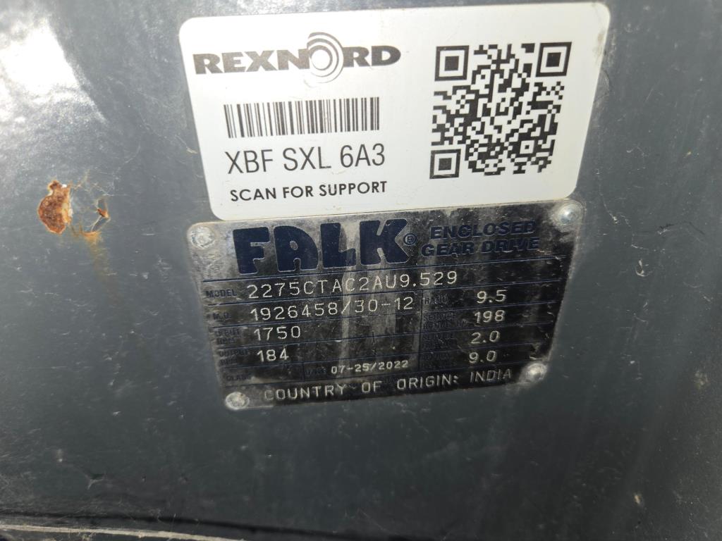 Falk Gear Drive For Cooling Tower, Matches With 150 HP WEG Motor (New / Unused), 2275CTAC2AU9-529 Year 2022 Type CTA 198hp Cooling Tower Enclosed Gear Drive. Ratio 9.5:1, Oil Capacity 8 Gallons. Input 1750rpm/Output184rpm, Texas