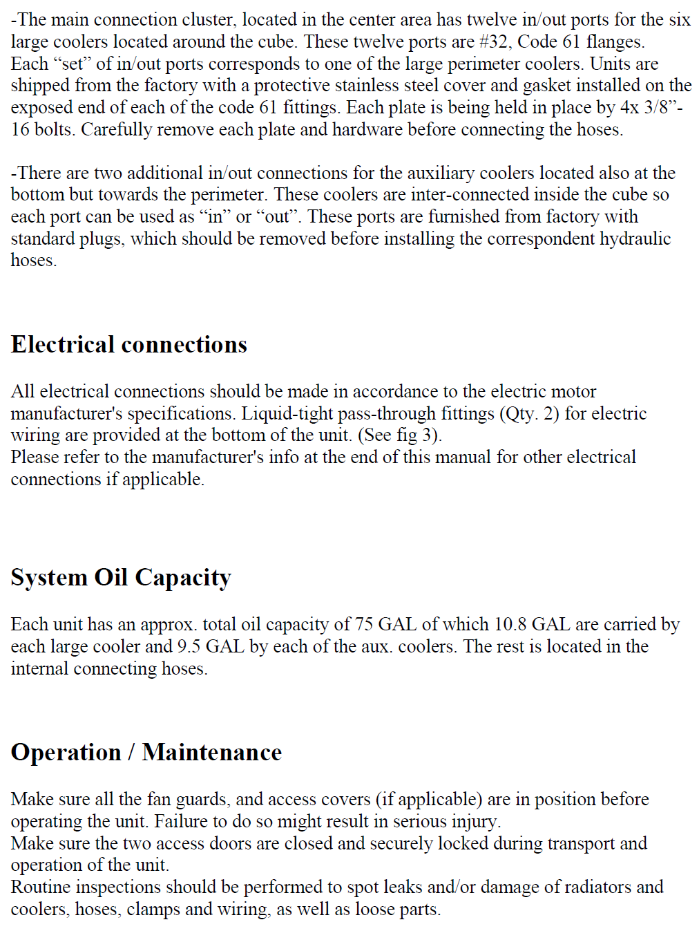 New / Unused Oil Cooler Radiator, 1.5 MW to 2.2 MW, Bar and Plate, 2 of 50 hp Motors with Fans, Hydraulic Cooler, Durastim, Diesel Brand, Frac Frack Cooling, DSII-19-01-090
