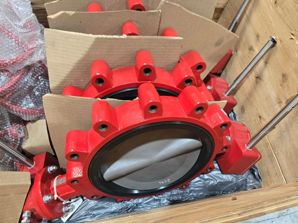 NEW Bray Series 31H 12" Lug Butterfly Valves - FKM (Viton) Seat, 316SS Disc, Gear Operated (250 PSI)