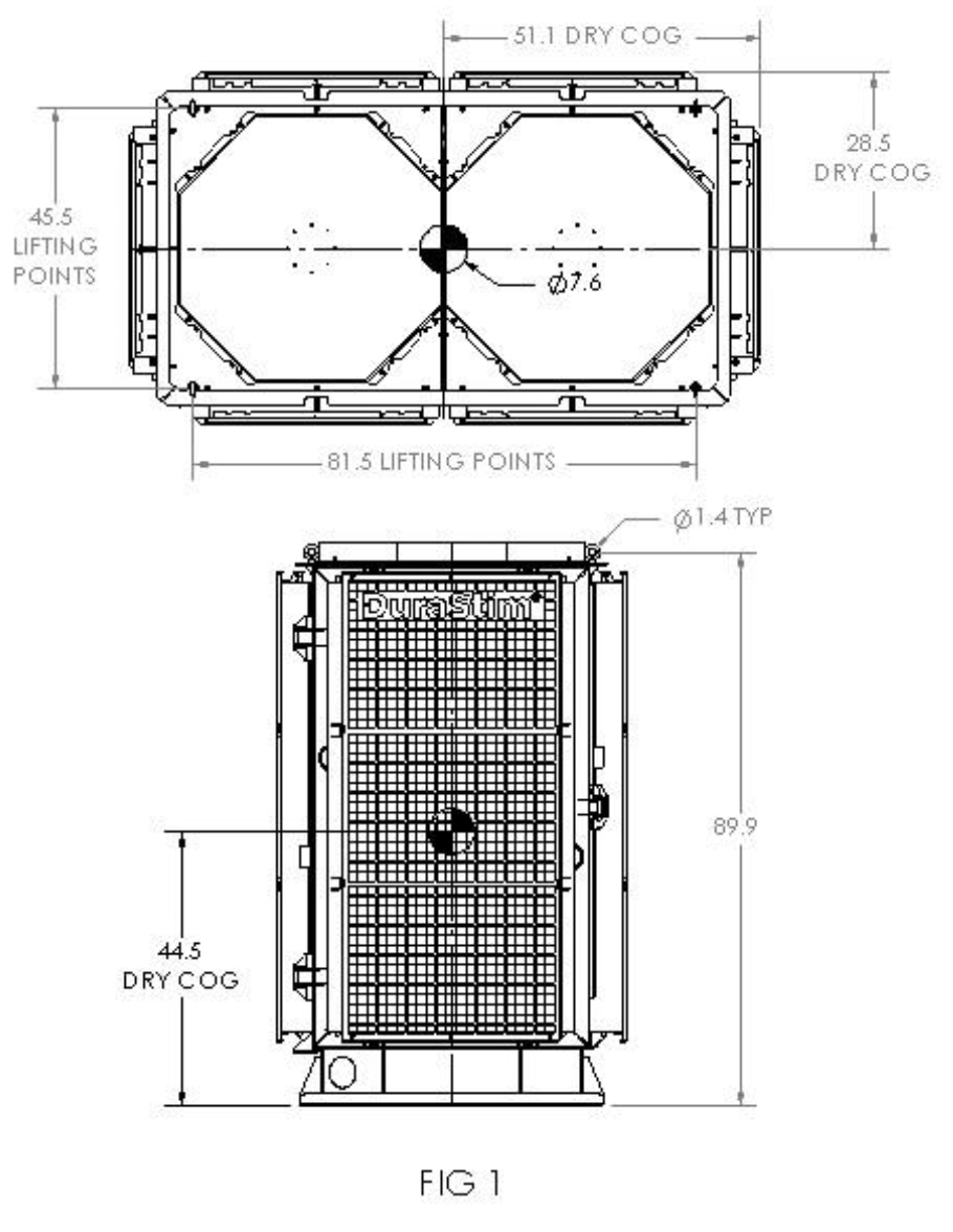 New / Unused Oil Cooler Radiator, 1.5 MW to 2.2 MW, Bar and Plate, 2 of 50 hp Motors with Fans, Hydraulic Cooler, Durastim, Diesel Brand, Frac Frack Cooling, DSII-19-01-090