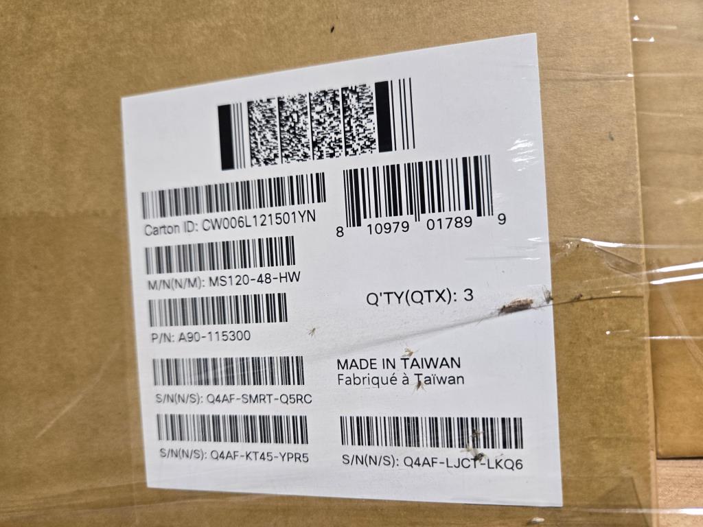 Cisco/Meraki MS120-48-HW (New / Unused / Unclaimed), 48 Port Gigabit Ethernet Switches, Texas