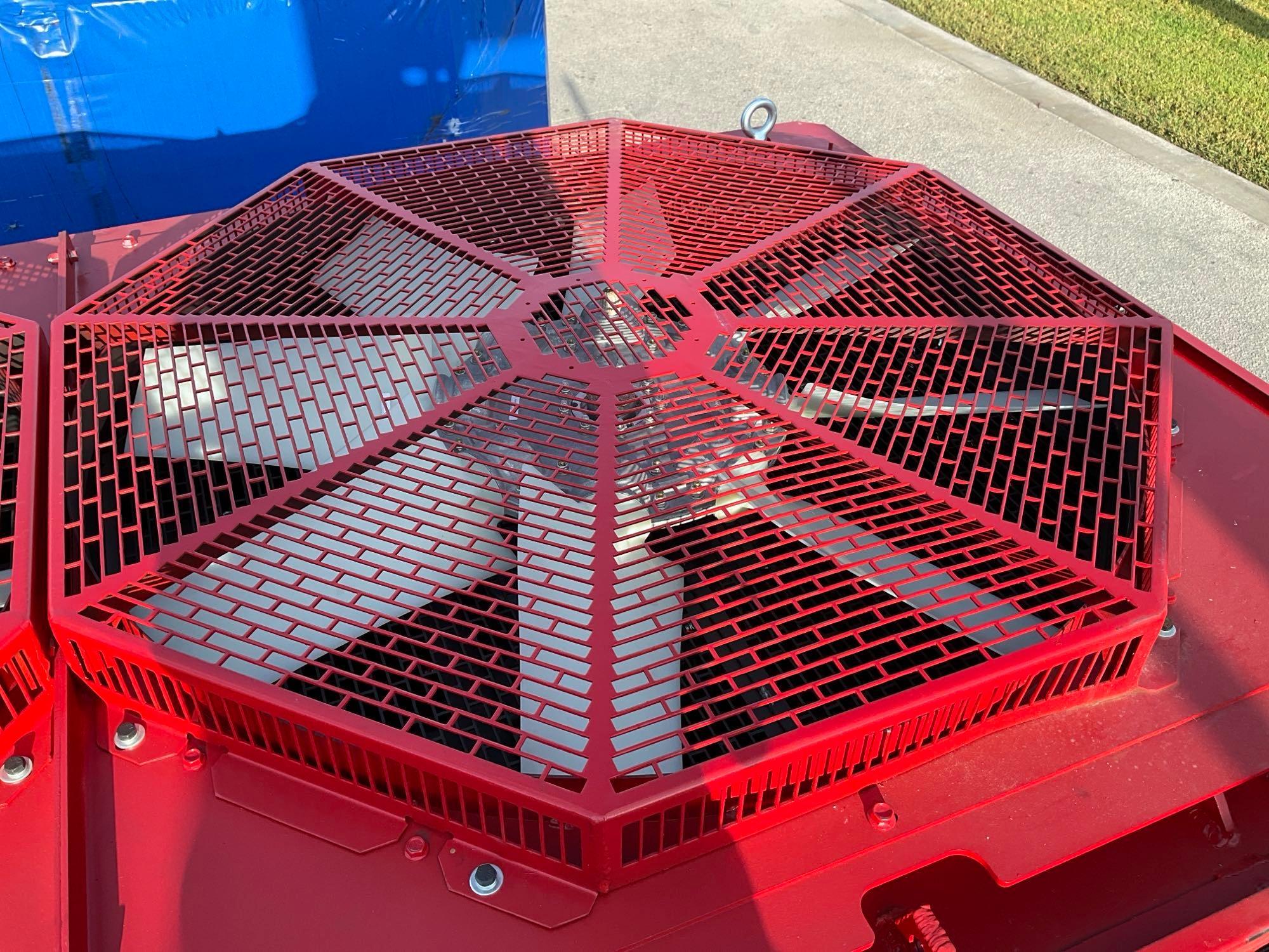 New / Unused Oil Cooler Radiator, 1.5 MW to 2.2 MW, Bar and Plate, 2 of 50 hp Motors with Fans, Hydraulic Cooler, Durastim, Diesel Brand, Frac Frack Cooling, DSII-19-01-090