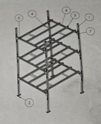 Rack For Immersion Tanks For Bitcoin Mining, Holds 6 Tanks, 600 kw, powder coated steel, extreme heavy duty 052 - 108 Antminer or 168 Whatsminers