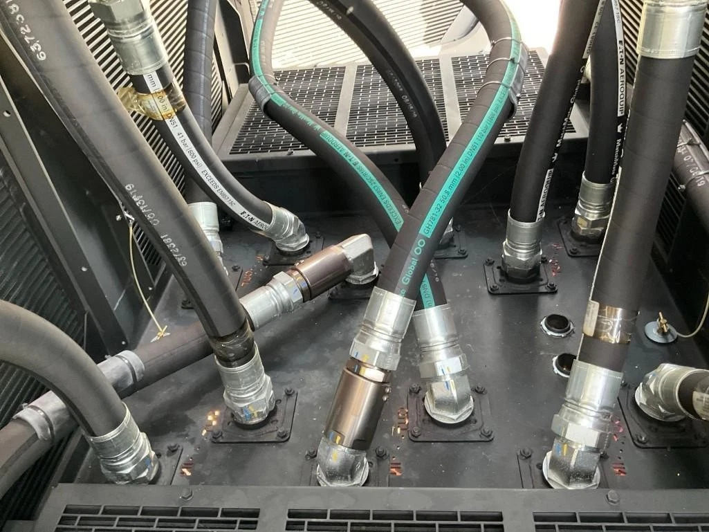 New / Unused Oil Cooler Radiator, 1.5 MW to 2.2 MW, Bar and Plate, 2 of 50 hp Motors with Fans, Hydraulic Cooler, Durastim, Diesel Brand, Frac Frack Cooling, DSII-19-01-090