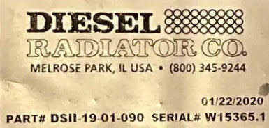 New / Unused Oil Cooler Radiator, 1.5 MW to 2.2 MW, Bar and Plate, 2 of 50 hp Motors with Fans, Hydraulic Cooler, Durastim, Diesel Brand, Frac Frack Cooling, DSII-19-01-090