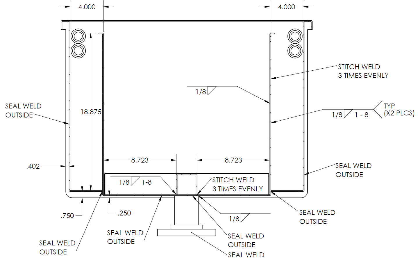 Immersion Tank For Bitcoin Mining, 100 kw, Aluminum 5052, 18 Antminer or 28 Whatsminers